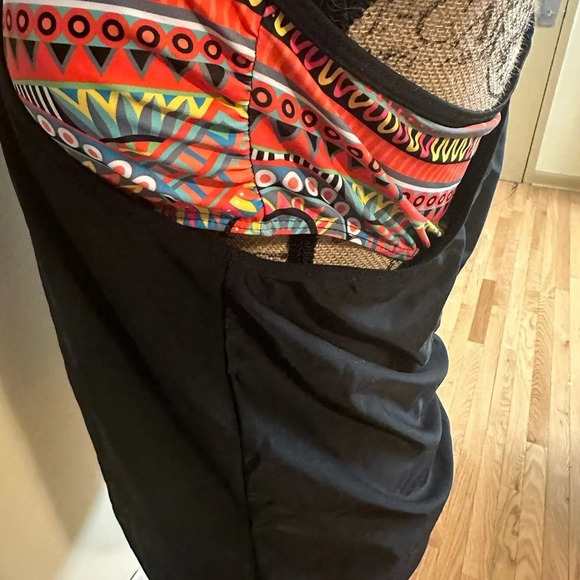 Body Renewal Cut Out Double Up Tankini Top, XXL - Picture 5 of 6